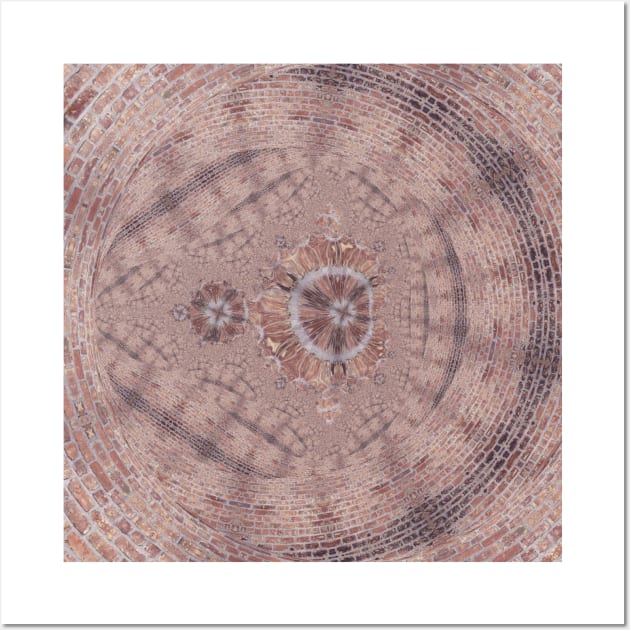 Red Brick Grunge Pattern Wall Art by Moon Art